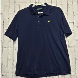 The Masters Collection Augusta National Mens XL Blue Cotton PGA Golf Polo Shirt